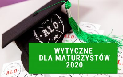 Wytyczne dla Maturzystów 2020